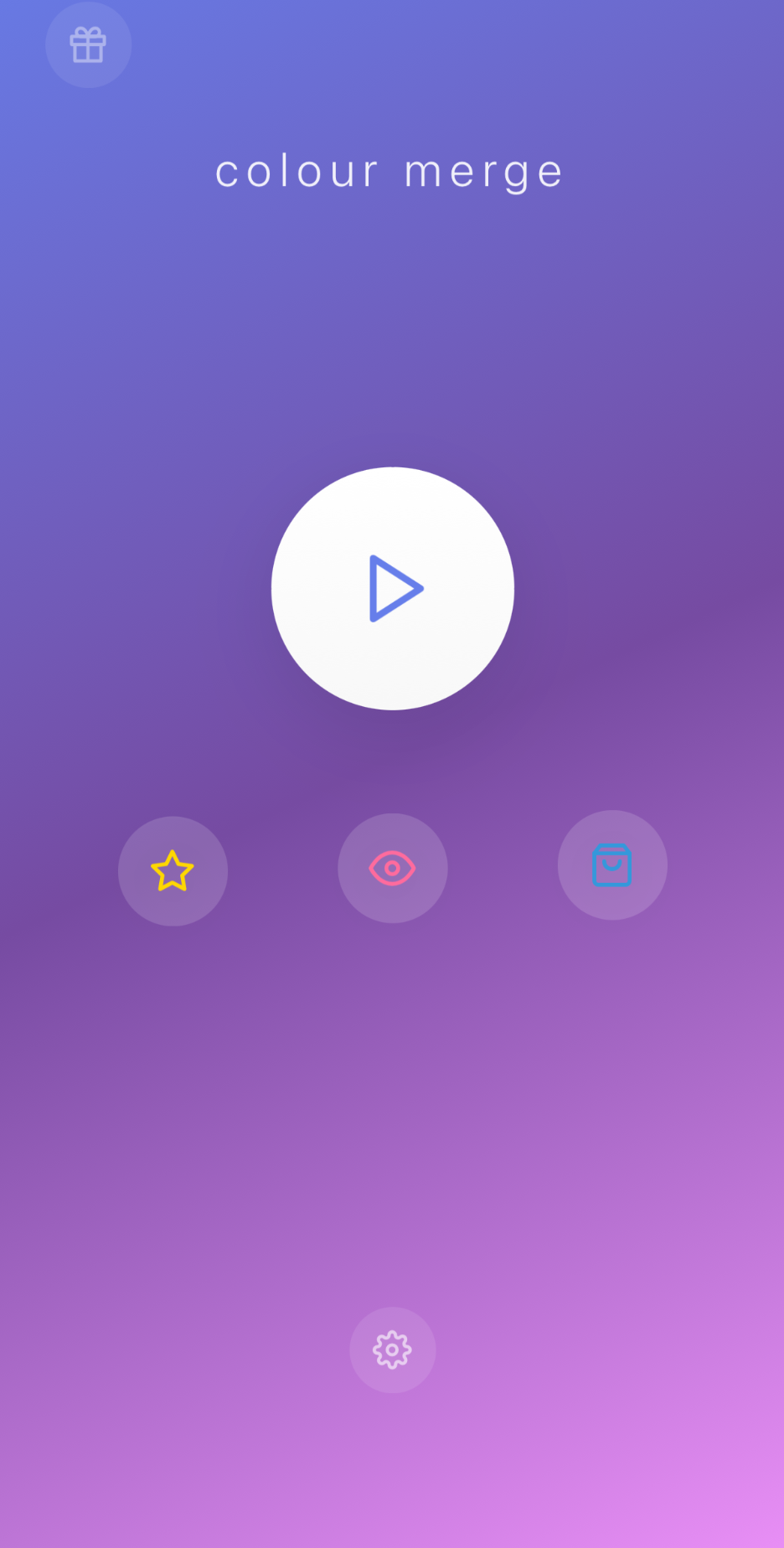 Colour Merge home screen on a phone