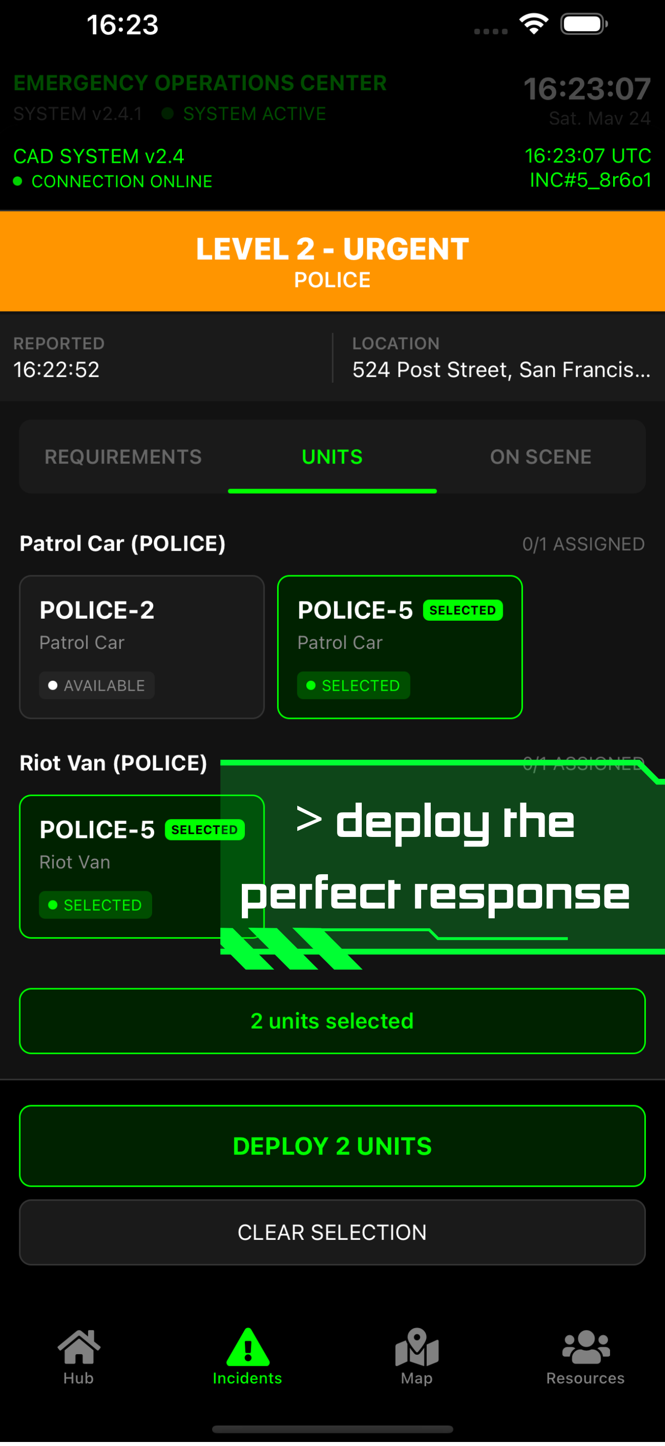 Dispatch Commander — Deploy the perfect response