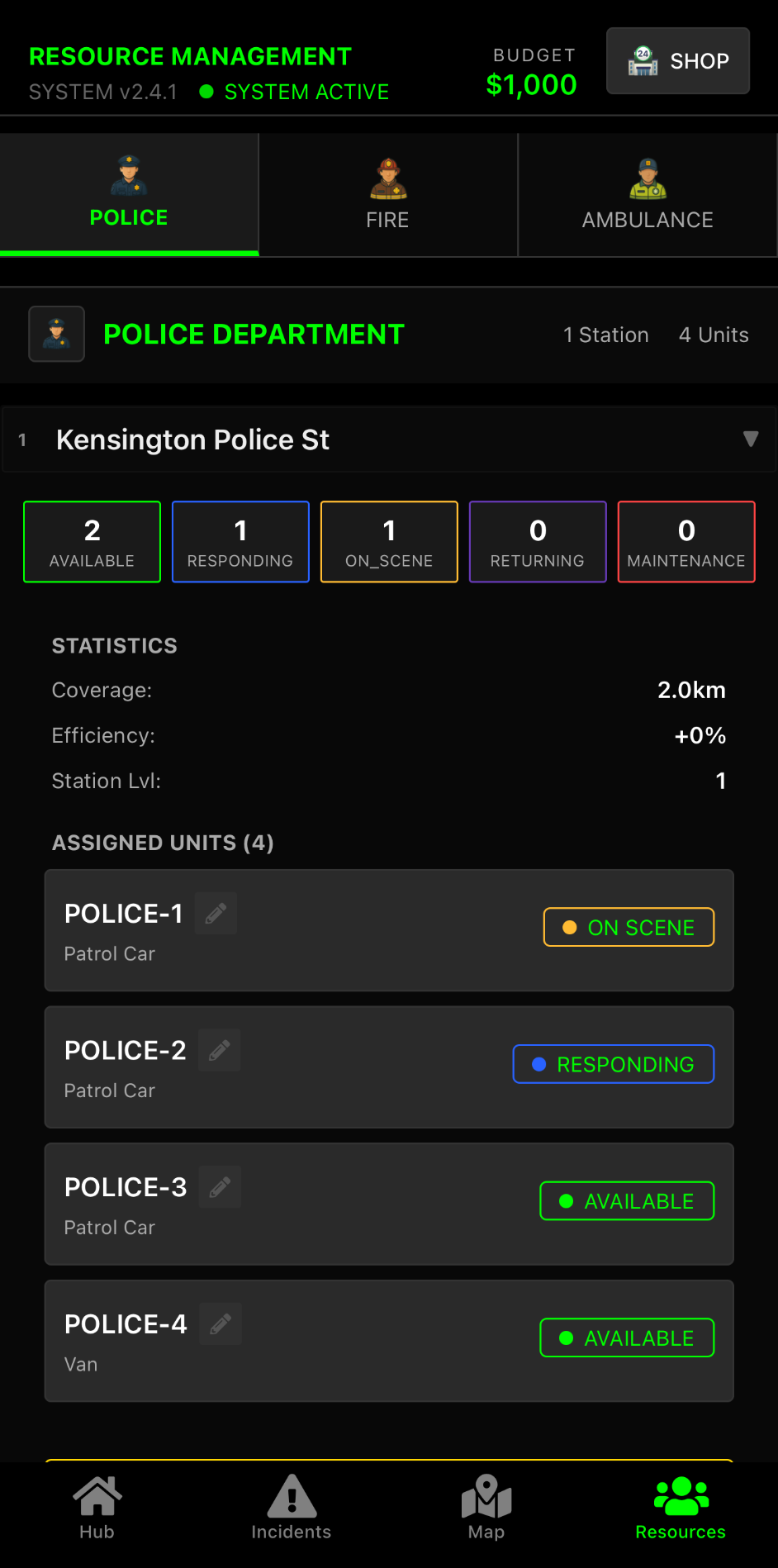 Dispatch Commander — operations center UI screenshot