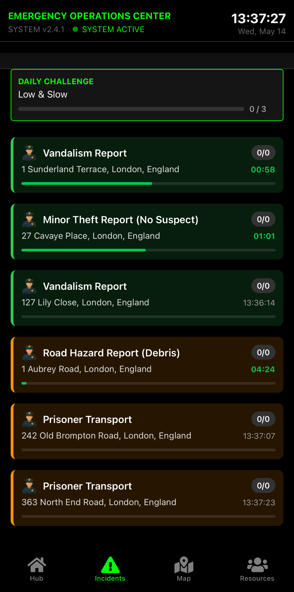 Dispatch Commander — incident details screenshot